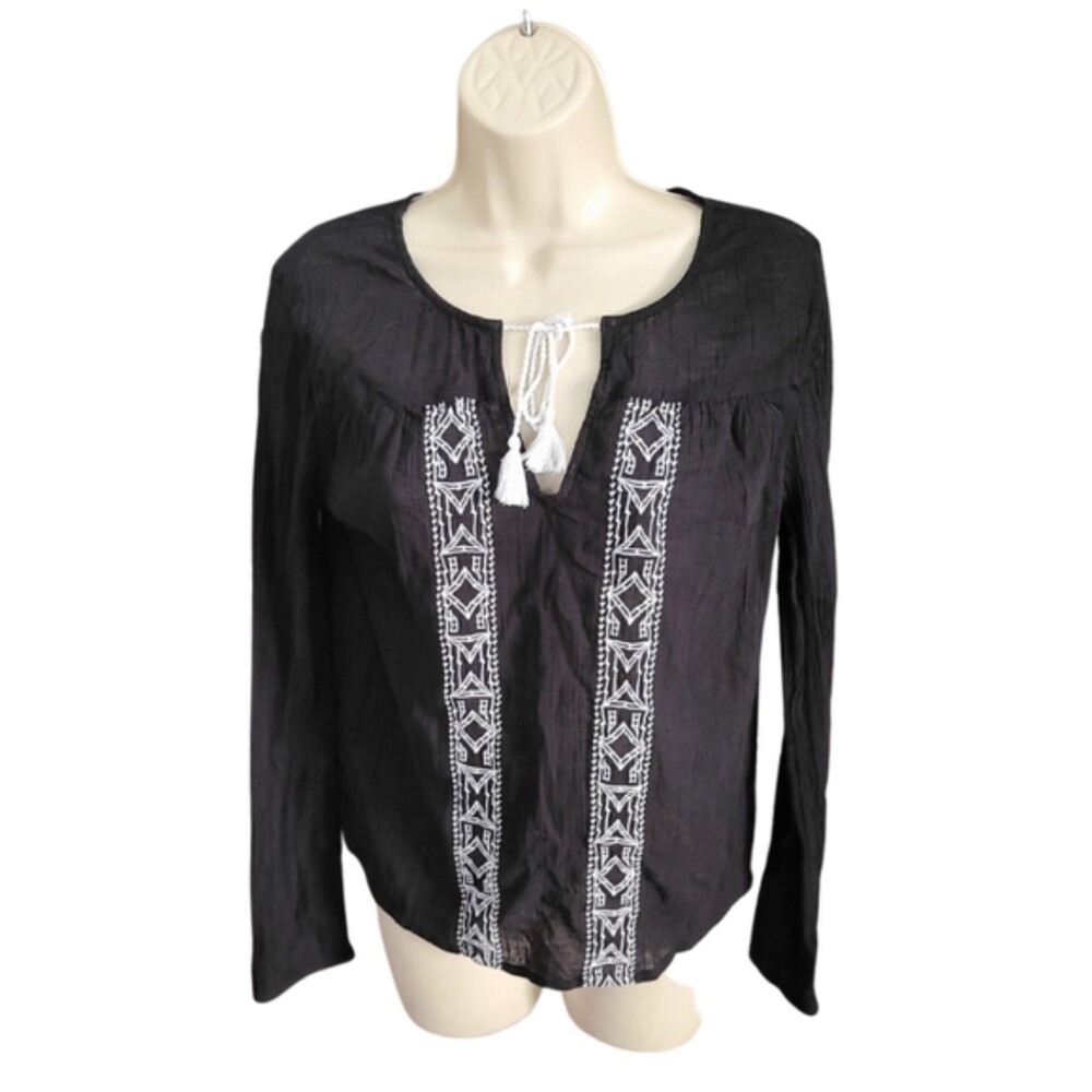 Decree NWT Black Long Sleeve Blouse Size Medium